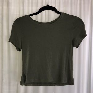 American Eagle Army Green Crop Top